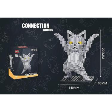 Imagem de Cat 3d Blocos de Conexão Diy Animal Building Tijolos Micro Lo
