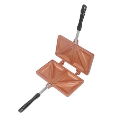 Imagem de Sanduicheira Quente, Sanduicheira de Café da Manhã Com Aquecimento Dupla Face, Torradeira para Cachorro-Quente, Máquina de Queijo Grelhado, Sanduicheira Antiaderente Flip Grill