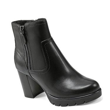 Imagem de Easy Spirit Bota de cano curto feminina, Couro preto, 10