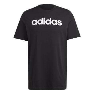 Imagem de Camiseta Adidas Logo Linear Preta e Branca
