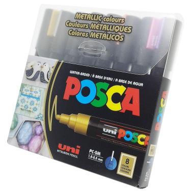 Imagem de Caneta Posca Uni-ball PC-5M METALLIC Colours - 8 Cores