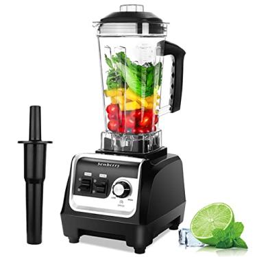 Imagem de Liquidificador profissional de bancada, liquidificador comercial de alta velocidade de 2200 W para shakes e smoothies com recipiente livre de BPA de 1,984 g, máquina de smoothie para triturar gelo, sobremesa congelada e nozes, etc.