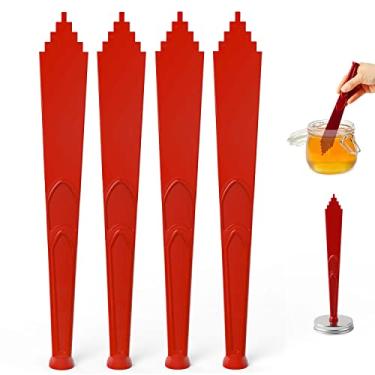 Imagem de Pisol Levantador magnético de tampa de jarra e removedor de bolhas de enlatamento, suprimentos de ferramentas de conserva 3 em 1 para casa de panela (4 peças)