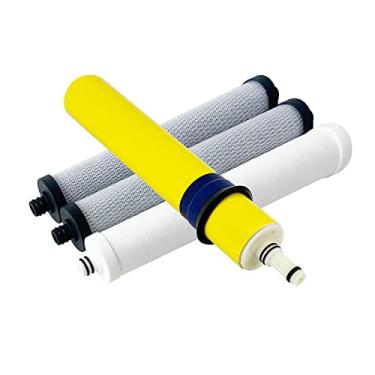 Imagem de Conjunto de filtros de substituição com membrana 33001056 75 GPD compatível com sistema de osmose reversa Hydrotech