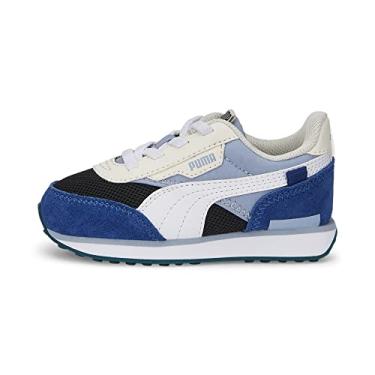 Imagem de PUMA Tênis unissex infantil Future Rider Splash com fechamento alternativo, Blue Wash-puma Black-puma Branco, 5 Toddler