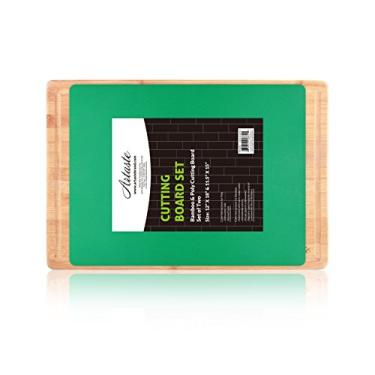Imagem de Artaste Conjunto de tábua de corte de bambu 28744 e tábua de corte flexível