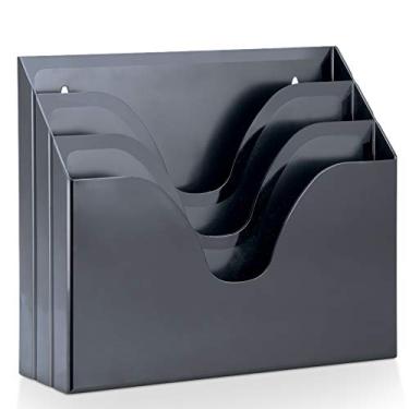 Imagem de Organizador Triplo Ofﬁce, Waleu 10170013, Preto, Pacote de 1