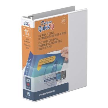 Imagem de Fichário Davis Group QuickFit Junior, fichário pequeno premium com 3 anéis para escola, escritório ou casa, feito no Canadá, 14 cm x 21,6 cm, branco, solteiro, 3 cm