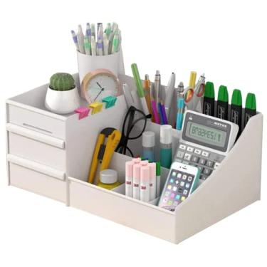 Imagem de Organizador De Mesa Com Gaveta Porta Treco Multiuso