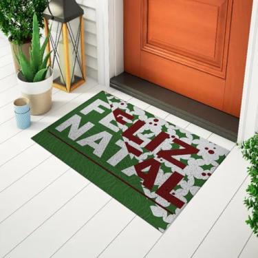 Imagem de Capacho Decorativo Para Porta Tapete Divertido Frase - Feliz Natal Ca1274