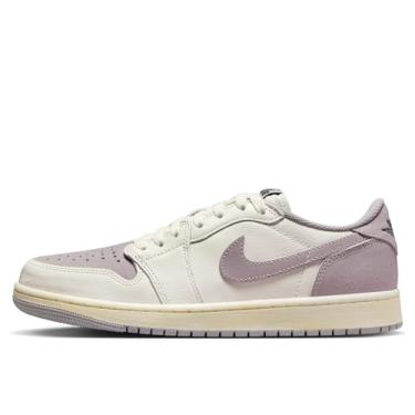 Imagem de Nike Tênis de basquete feminino Air Jordan 1 Low Shoes, Vela/Preto-atmosfera cinza, 10 Plus