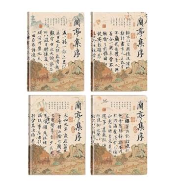 Imagem de Joucien Conjunto de 4 livros - Caderno de borracha para estudantes, caderno de escritório espesso, caderno de estudante - Prefácio à coleção Lanting (Fotos A5/56)