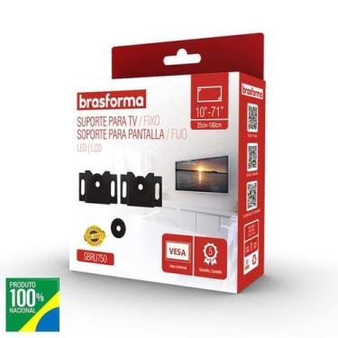 Imagem de Suporte Fixo Para Tv Universal Parede Mdf Completo - Brasforma