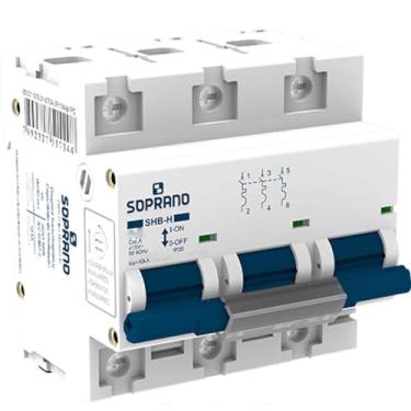 Imagem de Disjuntor Tripolar Soprano Padrão Cemig 80 amperes