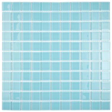 Imagem de Pastilha de Vidro K2506 - CRISTAL LISA VERDE AGUA 30x30cm - Glass Mosa