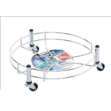 Imagem de Suporte Botijao GAS, Galao de Agua 20 LTS AÇO, Rodizio - MS ABC