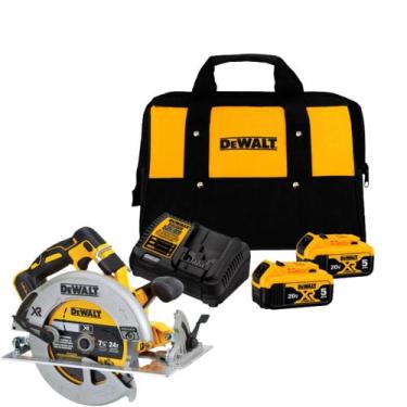 Imagem de Serra Circular 20v 7-1/4 2 Bateria 5ah Dcs570 Dewalt + Bolsa