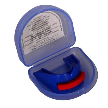 Imagem de Protetor Bucal Duplo para Karate MKS CBK Oficial, Azul
