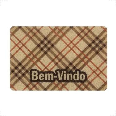Imagem de Tapete Capacho Vinílico 40X60 Decoração, Porta Entrada Apartamento Wel