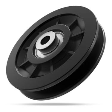 Imagem de Anobeyi Roda de polia de nylon de 90 mm/3,5 polegadas, polias de substituição de exercício universais para peças de equipamentos de ginástica doméstica, acessórios de máquina de cabo, sistema de polia