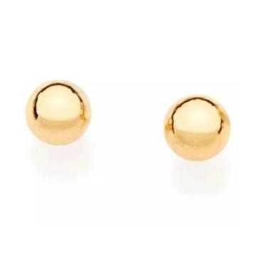 Imagem de Brinco Bola Infantil Rommanel Fol. A Ouro Liso - 5207970000