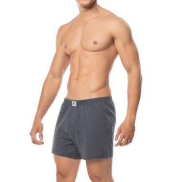 Imagem de Cueca Samba Canção 100% Algodão Abertura Frontal Cós Elástico Keeper 1