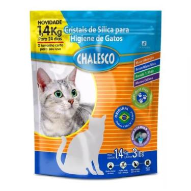 Imagem de Areia Sanitária Pet Gato Cristais De Sílica 1,4kg Chalesco