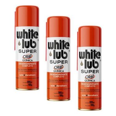 Imagem de Kit 3 Super Óleo Desengripante Anticorrosivo Spray White Lub