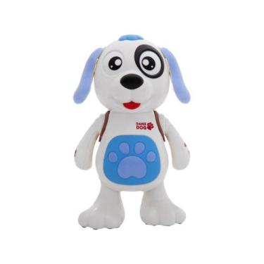 Imagem de Brinquedo Musical Dancing Dog Dm Toys, Branco e Azul, Dancing Dog