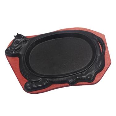 Imagem de ＫＬＫＣＭＳ Chapa de ferro fundido, frigideira para churrasco, panelas, frigideira, chapa de bife, grelha para cozinha e restaurante