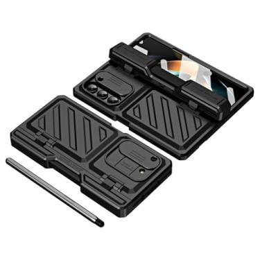Imagem de Capa protetora de TPU resistente e resistente à queda com design transformador para Samsung Galaxy Z Fold 6 5 com caneta stylus protetora de tela, preta, para Galaxy Z Fold 5
