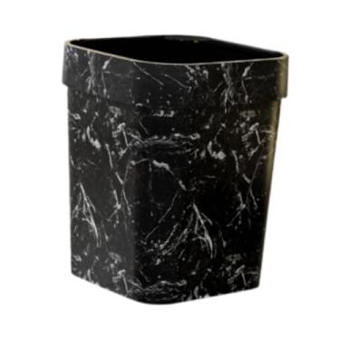 Imagem de Fenteer Lixeira de topo aberto Lixeira de lixo Balde de lixo multiuso Lixeira de cozinha Lixeira para banheiro Dormitório Apartamento Sala de jantar, Preto, M