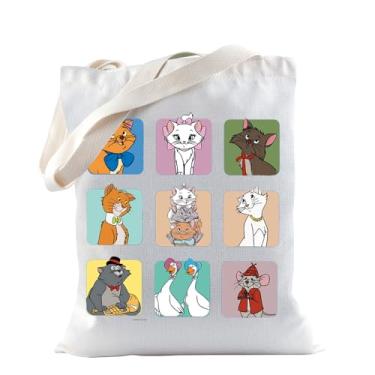 Imagem de TSOTMO Marie Gift Cat Marie Gift Cartoon Movie Mech Tote Bag For Movie Fans Marie Lovers Gift, Bolsa Marie, One Size, Sacola
