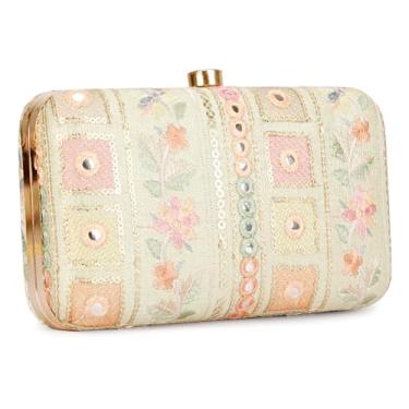 Imagem de Bolsa de mão feita à mão para mulheres, embreagem bordada Zari para mulheres/clutch de mão para mulheres, Verde - 1