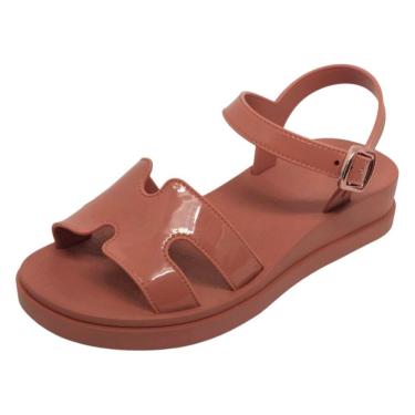 Imagem de Sandália Feminina Anabela Baixa Casual Moderna Daily Zaxy