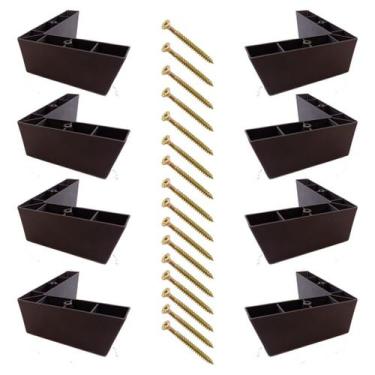 Imagem de Kit 8 Pé Cantoneira Canto Sofá Poltrona Cama Armario - Metal Hader