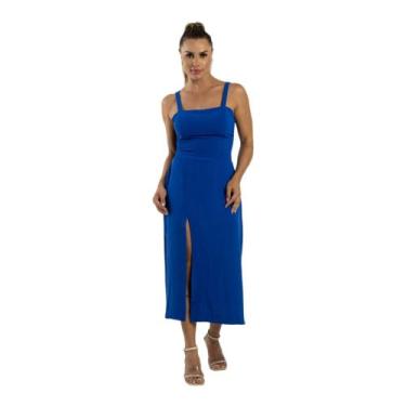 Imagem de Vestido Midi Longuete Formaturas Pré-Wedding - C.Cintra, Azul, G