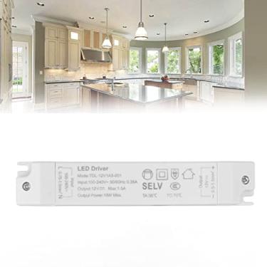 Imagem de Driver de Transformador LED 18W, Fonte de Alimentação 12V DC 1,5A Com Múltiplas Proteções, para Casa
