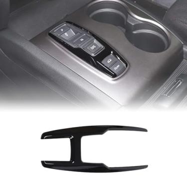 Imagem de HIRUFAIT Acabamento da moldura do botão de mudança de marchas para Honda Pilot 2016-2022/Ridgeline 2020-2023/Passport 2019-2023, material ABS acessórios de decoração da capa do painel do botão do