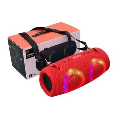 Imagem de Alto-Falante Bluetooth Portátil Mini Sem Fio Personalizado para Uso Externo: Som Potente, Bateria de Longa Duração e Design Compacto (VERMELHO)