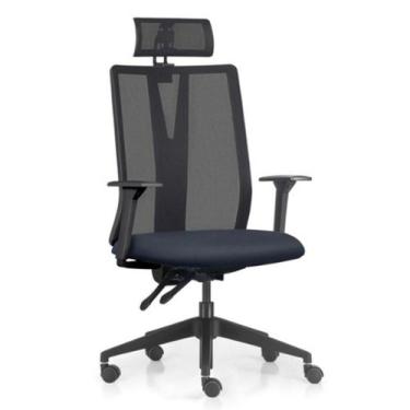 Imagem de Cadeira Escritório Giratória Presidente Flow F02 Base Preta Sintético 