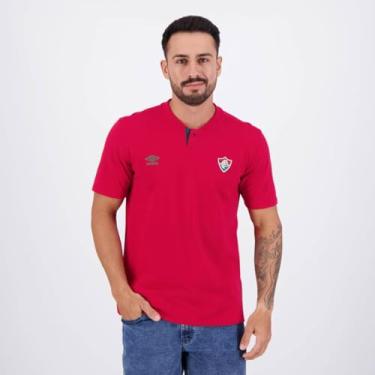 Imagem de Umbro Polo Masculina Fluminense Viagem 2024,Vinho,M