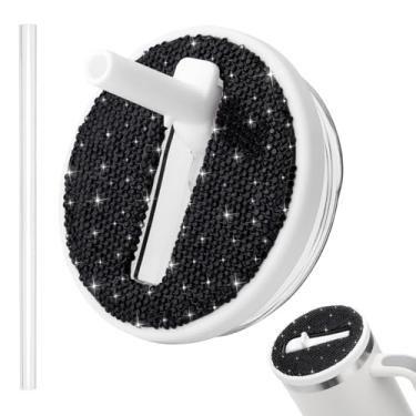 Imagem de Soleebee Tampa flip de canudo à prova de vazamento Stanley H2.0 Quencher, substituição de tampa brilhante sem derramamento para copo Stanley de 1,134 g, acessórios reutilizáveis para tampa de canudo