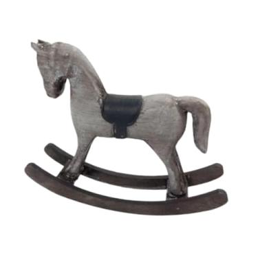 Imagem de Bothyi Balanço de escultura de animais estatuetas de cavalo de madeira, Cinza