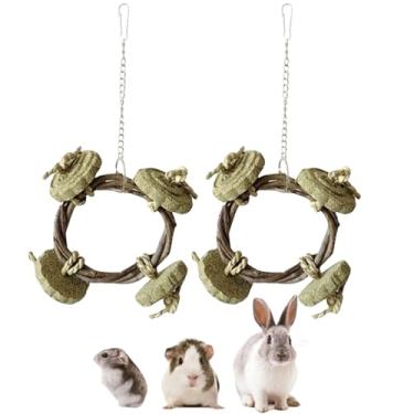 Imagem de Copfeu Acessórios para porquinhos-da-índia, brinquedos para mastigar coelho, faça você mesmo, brinquedos molares para cuidados com os dentes de coelho, brinquedos molares, animais pequenos, brinquedos