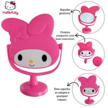 Imagem de Espelho de Mesa Hello Kitty Maquiagem Qualidade Sanrio