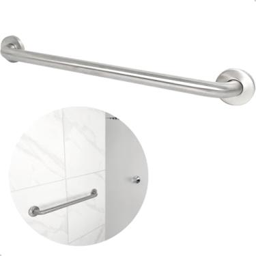 Imagem de Dona D Cor, Barra De Segurança Para Banheiro Em Aço Inox 304 60cm Barra De Apoio Acessibilidade Idoso Deficiente PcD Alça Reforçada Suporte Parede Corrimão