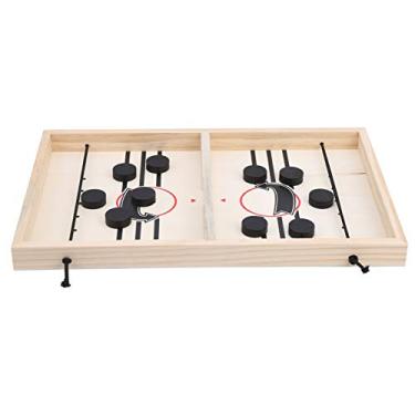 Imagem de Jogo de Puck de Esteira Rápida, Hóquei Em Madeira para Crianças e Entretenimento Familiar, Ideal para Melhorar a Coordenação Olho-mão