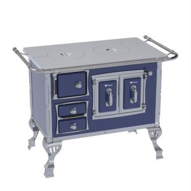 Imagem de Fogao a Lenha N 1 Sec Chapa de Aluminio Azul Sem Tampa