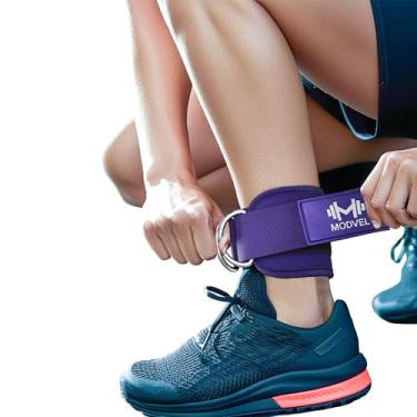 Imagem de Modvel Tiras de tornozelo para máquinas de cabos – Acessórios de academia ajustáveis e confortáveis para treinamento de força, levantamento de peso e recuperação de lesões – Suporte acolchoado durável